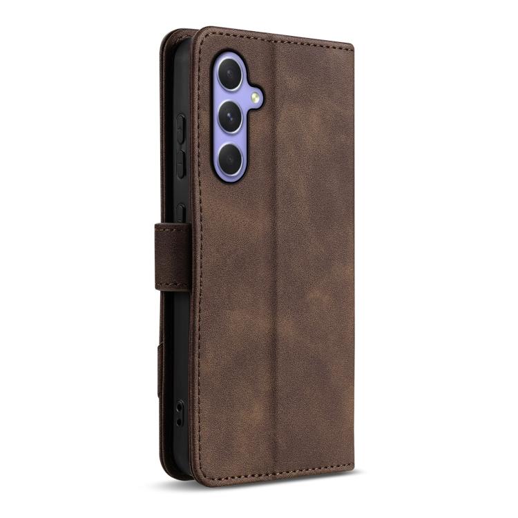 For Samsung Galaxy A35 5G AZNS A2 Series Tri-Card Wallet RFID Vegan Leather Phone Case with Strap