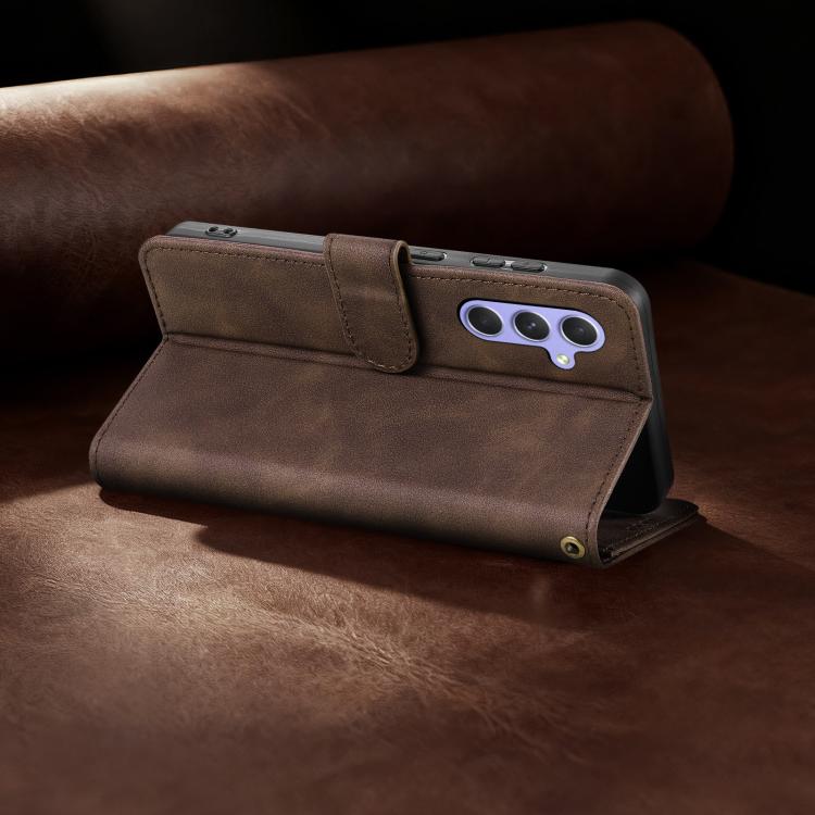 For Samsung Galaxy A55 5G AZNS A2 Series Tri-Card Wallet RFID Vegan Leather Phone Case with Strap