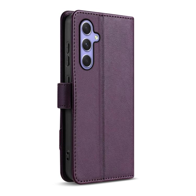 For Samsung Galaxy A55 5G AZNS A2 Series Tri-Card Wallet RFID Vegan Leather Phone Case with Strap