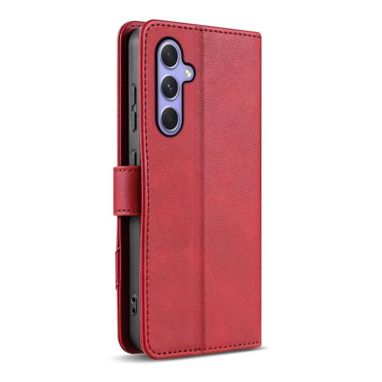For Samsung Galaxy A55 5G AZNS A2 Series Tri-Card Wallet RFID Vegan Leather Phone Case with Strap