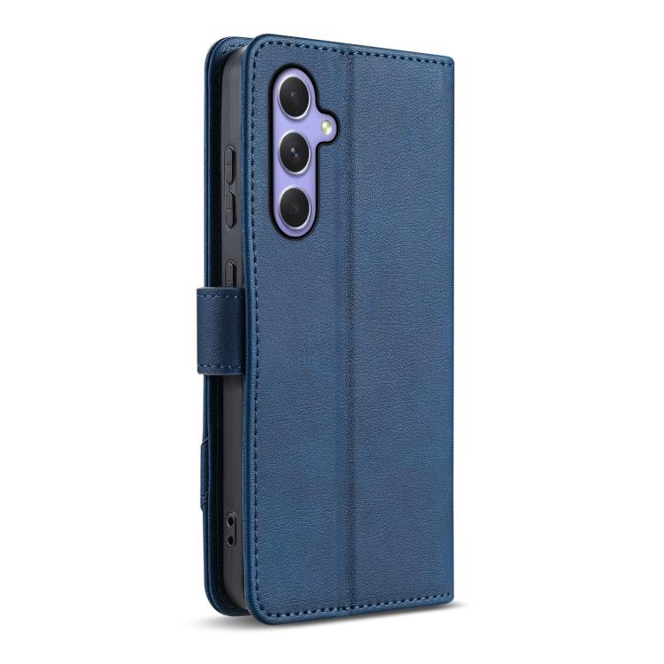 For Samsung Galaxy A55 5G AZNS A2 Series Tri-Card Wallet RFID Vegan Leather Phone Case with Strap