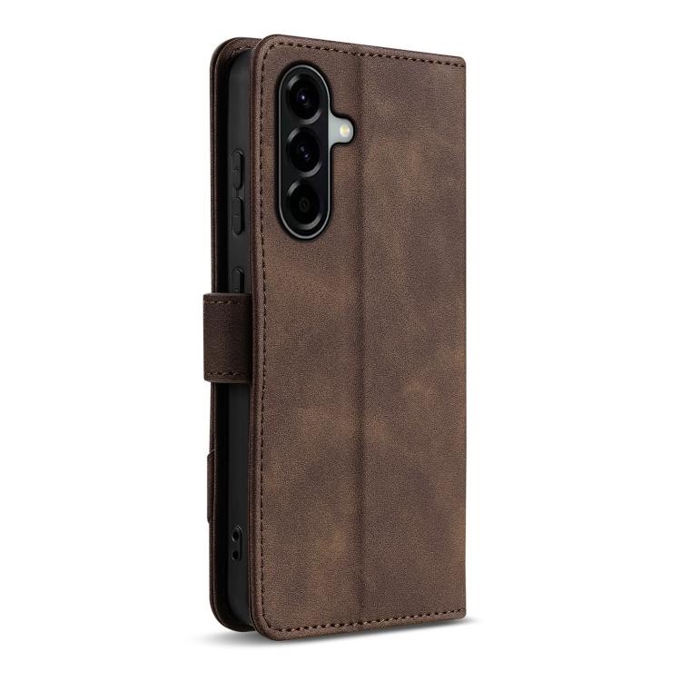 For Samsung Galaxy A56 5G AZNS A2 Series Tri-Card Wallet RFID Vegan Leather Phone Case with Strap