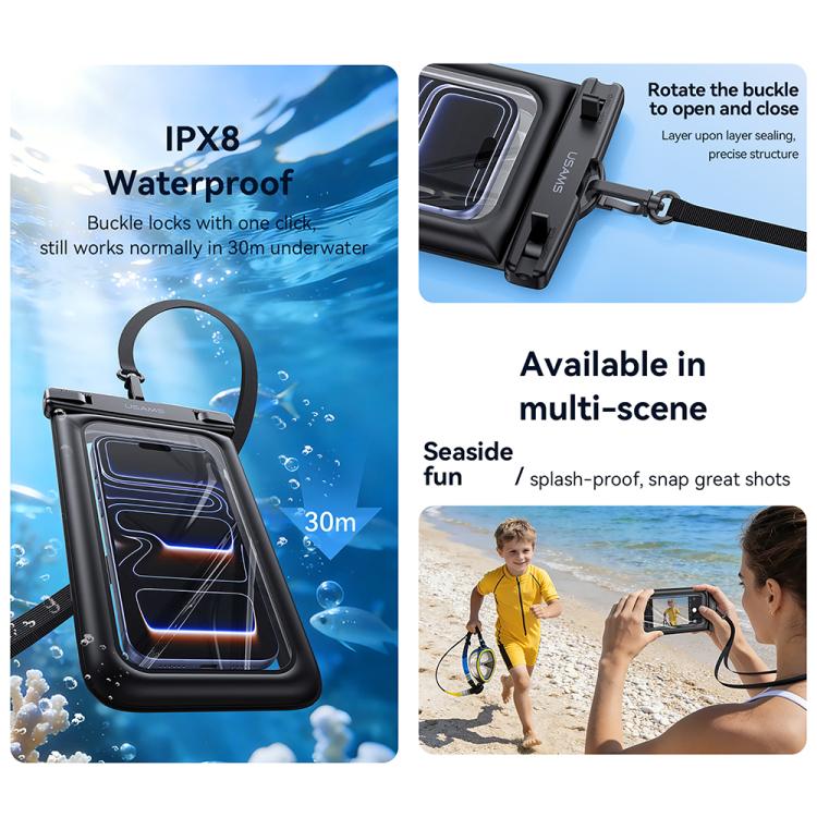 USAMS YD017 7.2-inch Air-cushioned Waterproof Bag