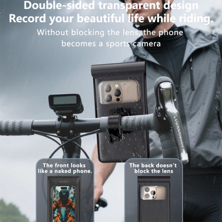 Yesido C333 Double-layer Sealed Waterproof Bag Cycling Phone Holder - Black