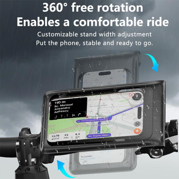 Yesido C333 Double-layer Sealed Waterproof Bag Cycling Phone Holder - Black
