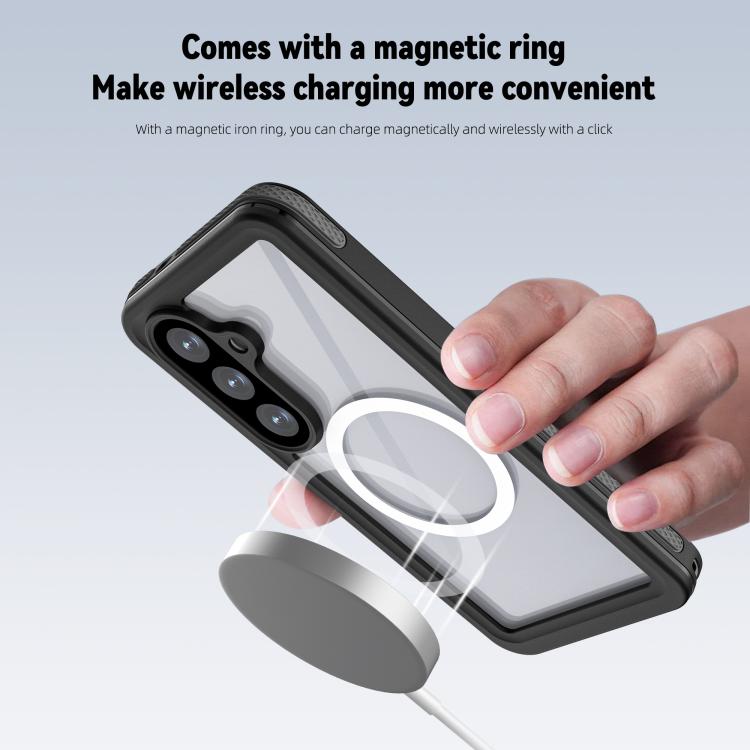 For Samsung Galaxy S26 5G RedPepper V Series IP68 Waterproof Magnetic Phone Case - Black