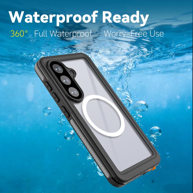 For Samsung Galaxy S26 5G RedPepper V Series IP68 Waterproof Magnetic Phone Case - Black