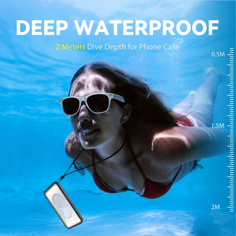 For Samsung Galaxy S26 5G RedPepper V Series IP68 Waterproof Magnetic Phone Case - Black