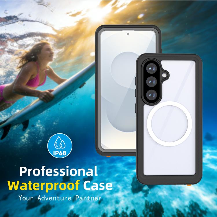 For Samsung Galaxy S26 5G RedPepper V Series IP68 Waterproof Magnetic Phone Case - Black