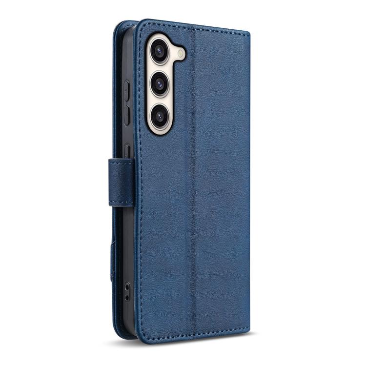 For Samsung Galaxy S23 5G AZNS A2 Series Tri-Card Wallet RFID Vegan Leather Phone Case with Strap