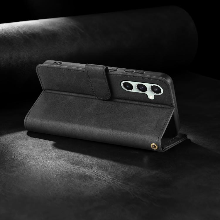 For Samsung Galaxy S23 FE 5G AZNS A2 Series Tri-Card Wallet RFID Vegan Leather Phone Case with Strap
