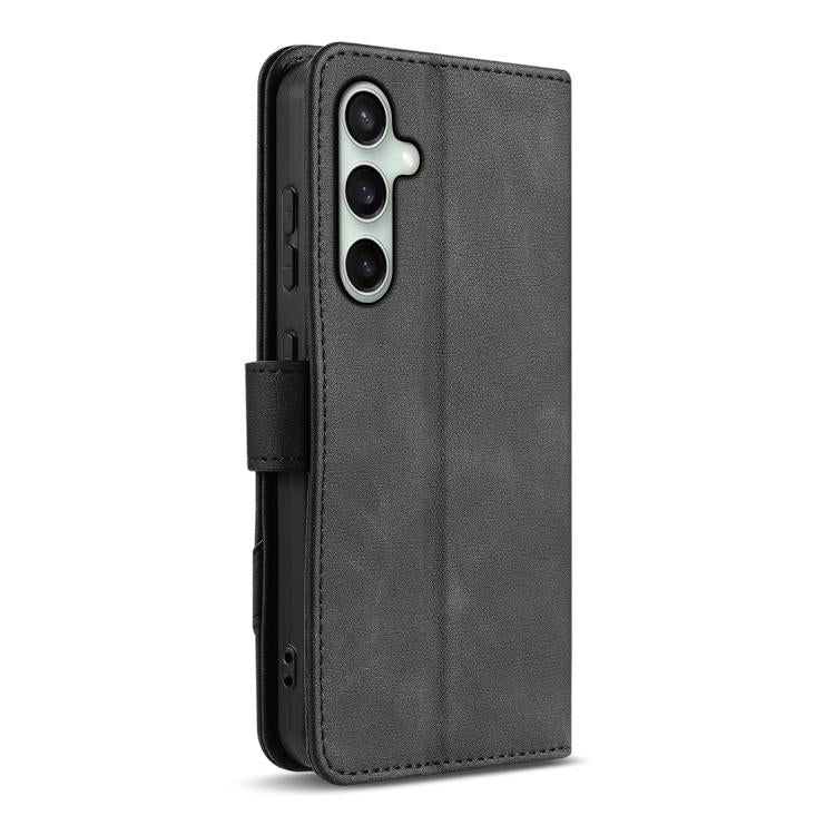 For Samsung Galaxy S24 5G AZNS A2 Series Tri-Card Wallet RFID Vegan Leather Phone Case with Strap