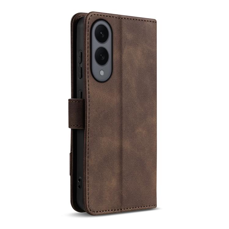 For Samsung Galaxy S25 Edge 5G AZNS A2 Series Tri-Card Wallet RFID Vegan Leather Phone Case with Strap