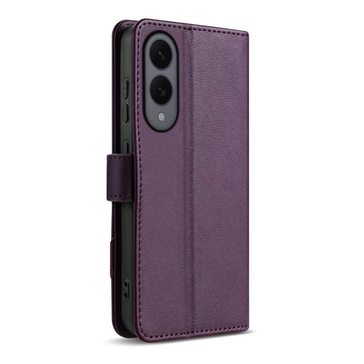For Samsung Galaxy S25 Edge 5G AZNS A2 Series Tri-Card Wallet RFID Vegan Leather Phone Case with Strap