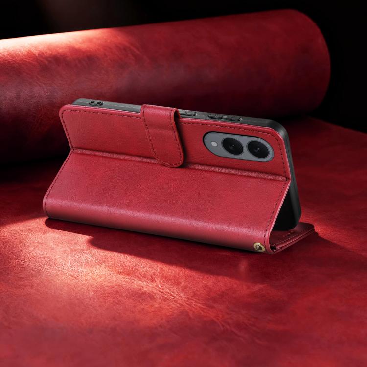 For Samsung Galaxy S25 Edge 5G AZNS A2 Series Tri-Card Wallet RFID Vegan Leather Phone Case with Strap