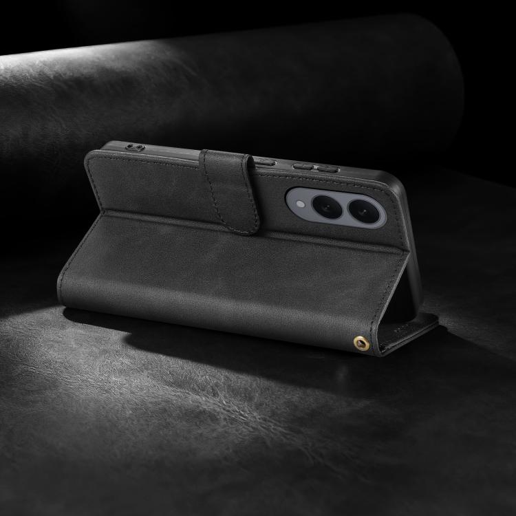 For Samsung Galaxy S25 Edge 5G AZNS A2 Series Tri-Card Wallet RFID Vegan Leather Phone Case with Strap