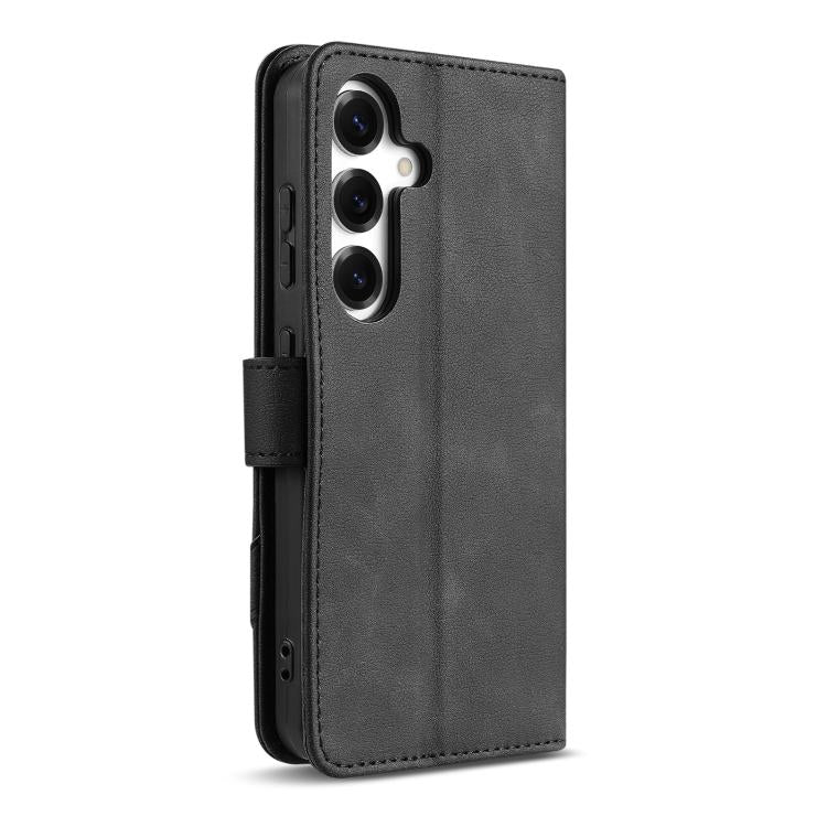 For Samsung Galaxy S25 FE 5G AZNS A2 Series Tri-Card Wallet RFID Vegan Leather Phone Case with Strap