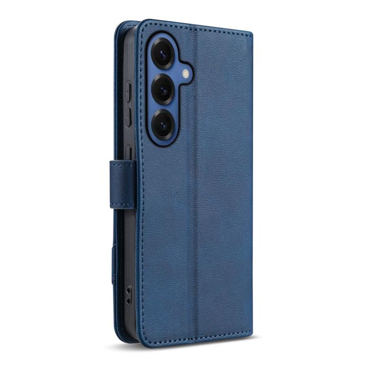 For Samsung Galaxy S26 5G AZNS A2 Series Tri-Card Wallet RFID Vegan Leather Phone Case with Strap