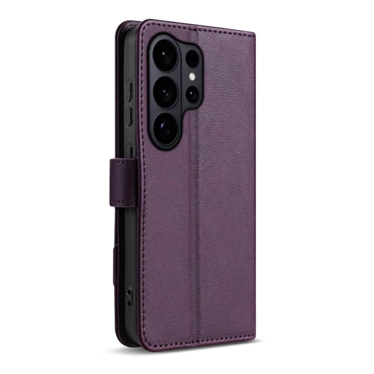 For Samsung Galaxy S26 Ultra 5G AZNS A2 Series Tri-Card Wallet RFID Vegan Leather Phone Case with Strap