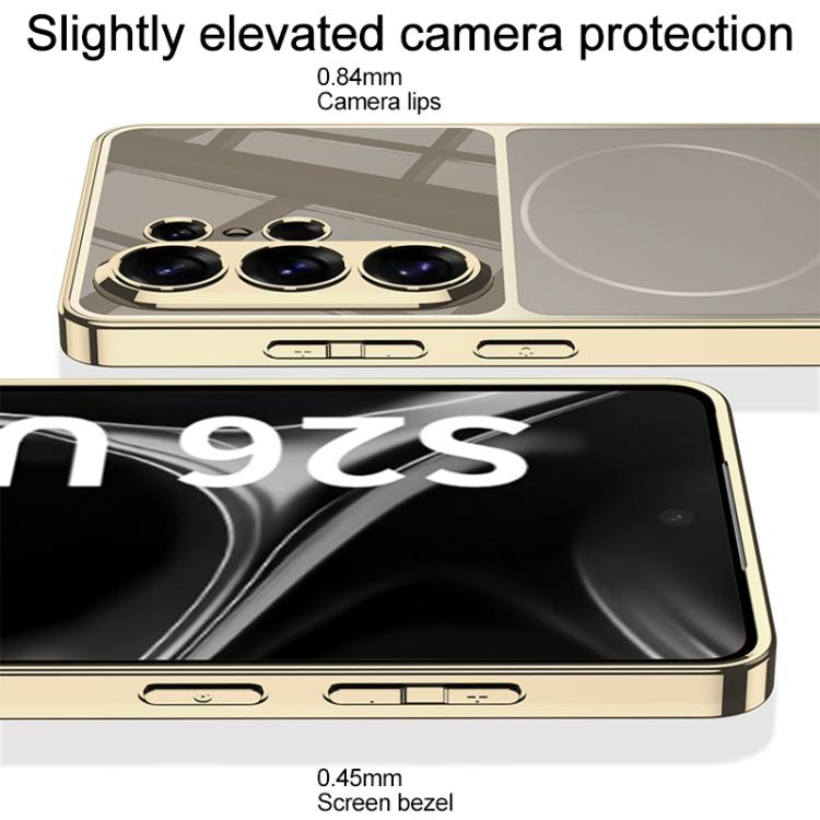 For Samsung Galaxy S26 Ultra 5G GKK AG Phantom Plating Frame Skin Feel Full Coverage Magnetic Phone Case