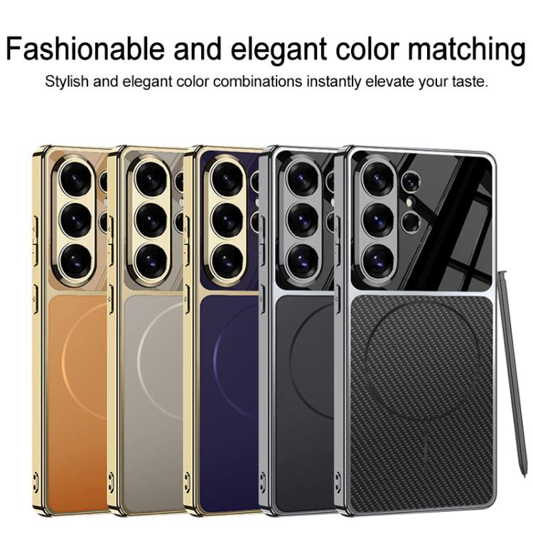 For Samsung Galaxy S26 Ultra 5G GKK AG Phantom Plating Frame Skin Feel Full Coverage Magnetic Phone Case