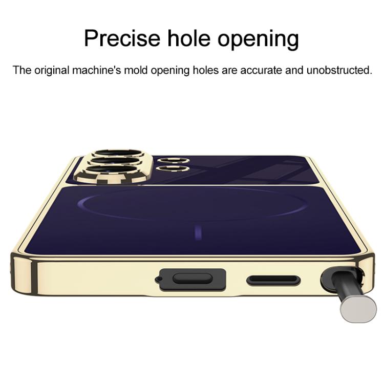 For Samsung Galaxy S26 Ultra 5G GKK AG Phantom Plating Frame Skin Feel Full Coverage Magnetic Phone Case
