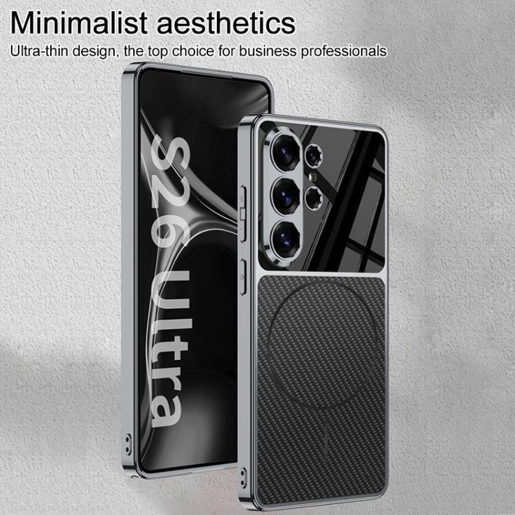 For Samsung Galaxy S26 Ultra 5G GKK AG Phantom Plating Frame Skin Feel Full Coverage Magnetic Phone Case