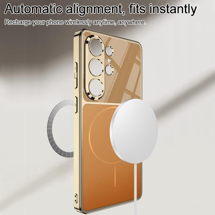 For Samsung Galaxy S26 Ultra 5G GKK AG Phantom Plating Frame Skin Feel Full Coverage Magnetic Phone Case