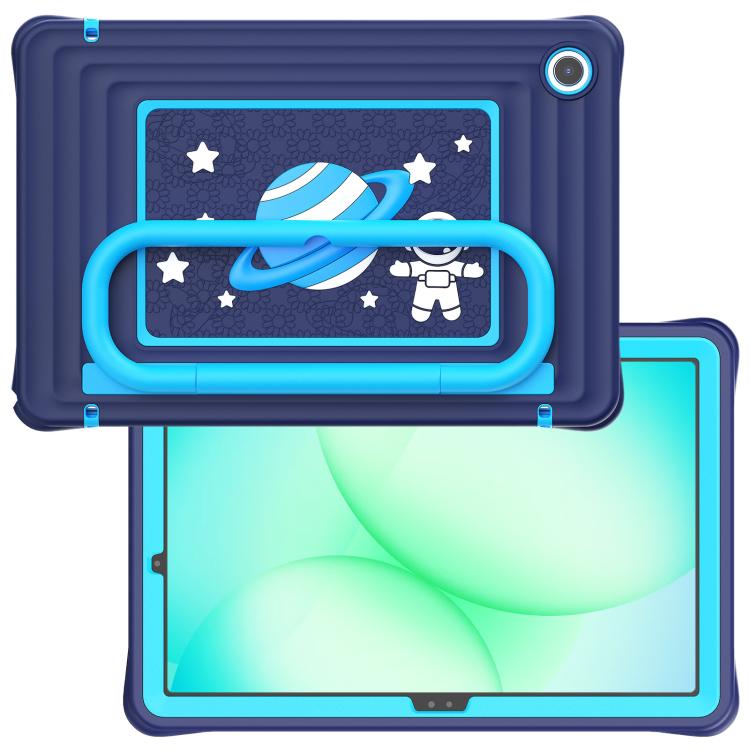 For Samsung Galaxy Tab A11+ / A9+ Handle Holder Silicone Hybrid PC Tablet Case with Shoulder Strap