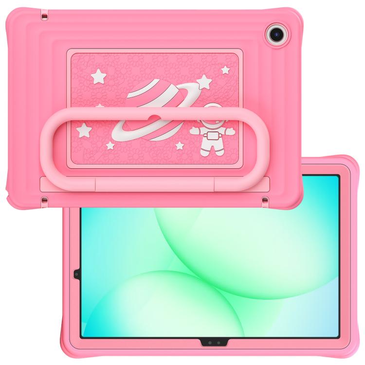 For Samsung Galaxy Tab A11+ / A9+ Handle Holder Silicone Hybrid PC Tablet Case with Shoulder Strap