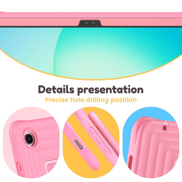 For Samsung Galaxy Tab A11+ / A9+ Handle Holder Silicone Hybrid PC Tablet Case with Shoulder Strap