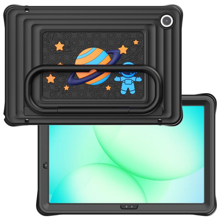 For Samsung Galaxy Tab A11+ / A9+ Handle Holder Silicone Hybrid PC Tablet Case with Shoulder Strap