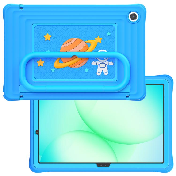 For Samsung Galaxy Tab A11+ / A9+ Handle Holder Silicone Hybrid PC Tablet Case with Shoulder Strap
