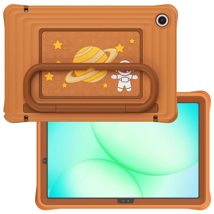 For Samsung Galaxy Tab A11+ / A9+ Handle Holder Silicone Hybrid PC Tablet Case with Shoulder Strap