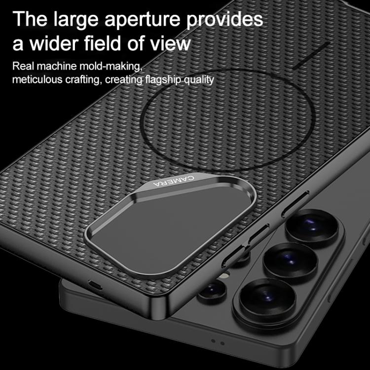 For Samsung Galaxy S26 Ultra 5G GKK Large Camera Hole Metal Paint Skin Feel Vegan Leather Magnetic Phone Case