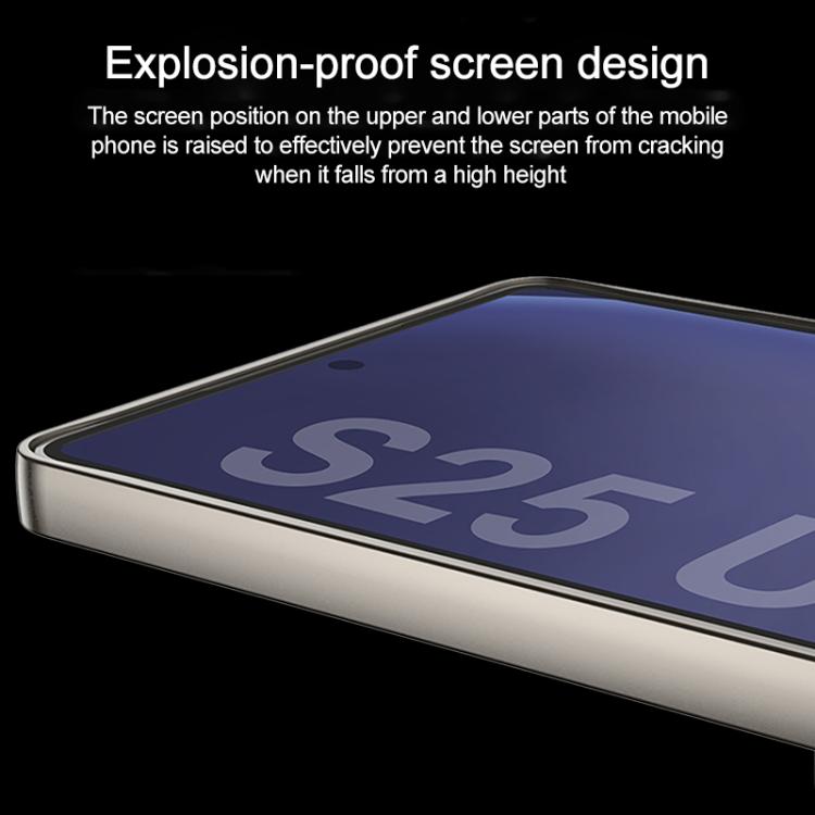 For Samsung Galaxy S25 Ultra 5G GKK Large Camera Hole Metal Paint Skin Feel Vegan Leather Magnetic Phone Case