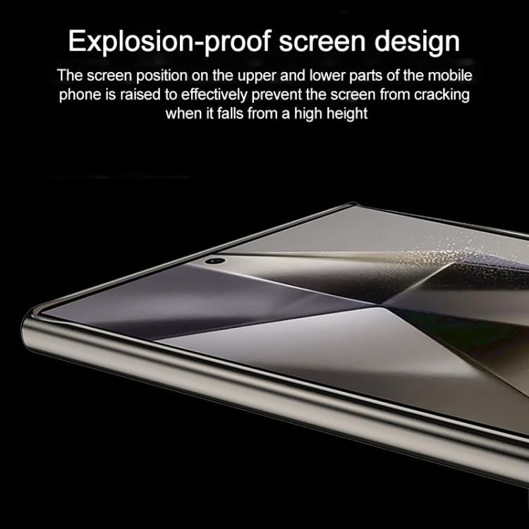 For Samsung Galaxy S24 Ultra 5G GKK Large Camera Hole Metal Paint Skin Feel Vegan Leather Magnetic Phone Case