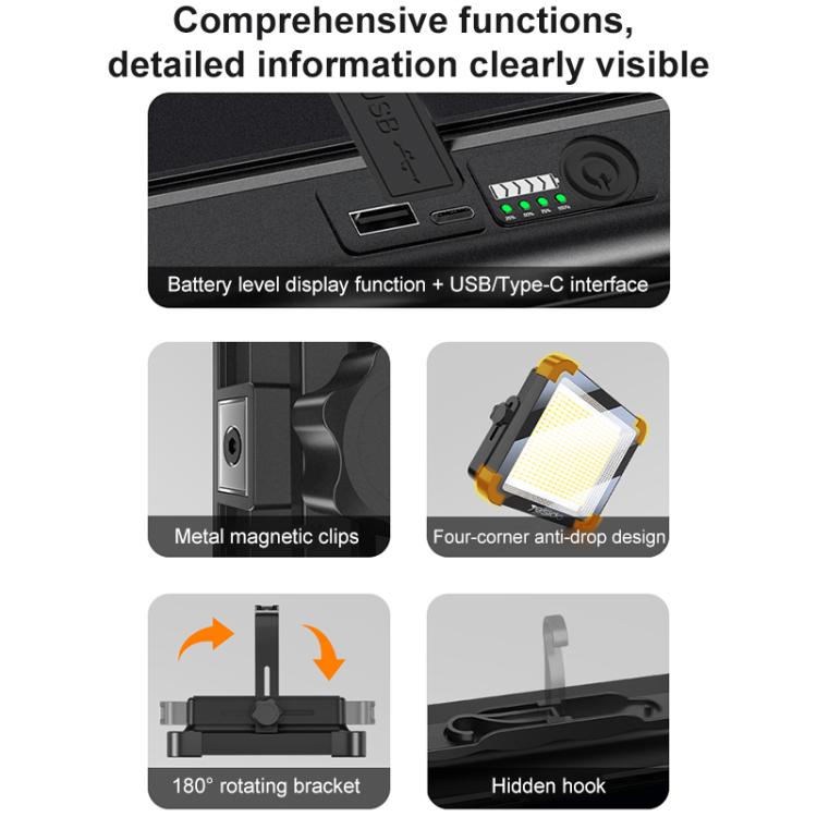 Yesido DH17 High Brightness Outdoor Floodlight Emergency Light - Black