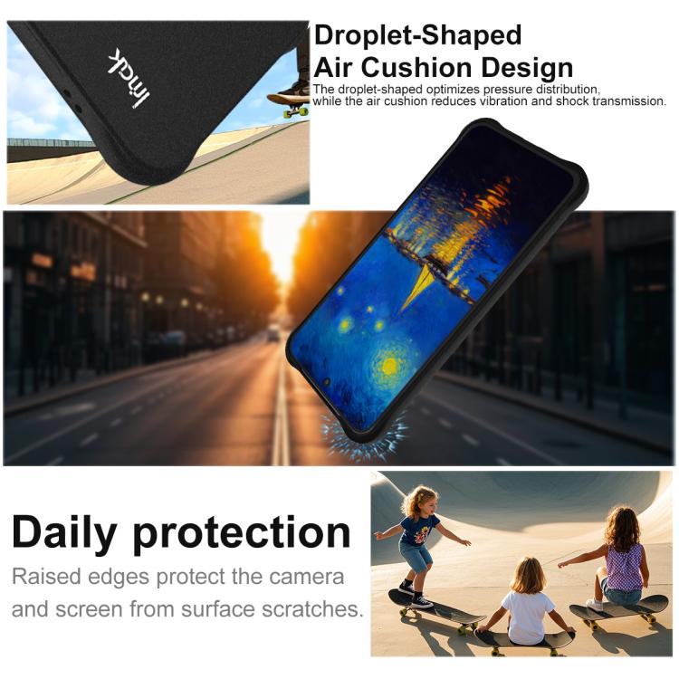 For TCL NxtPaper 60 Ultra 5G imak Shockproof Airbag TPU Phone Case - Matte Black