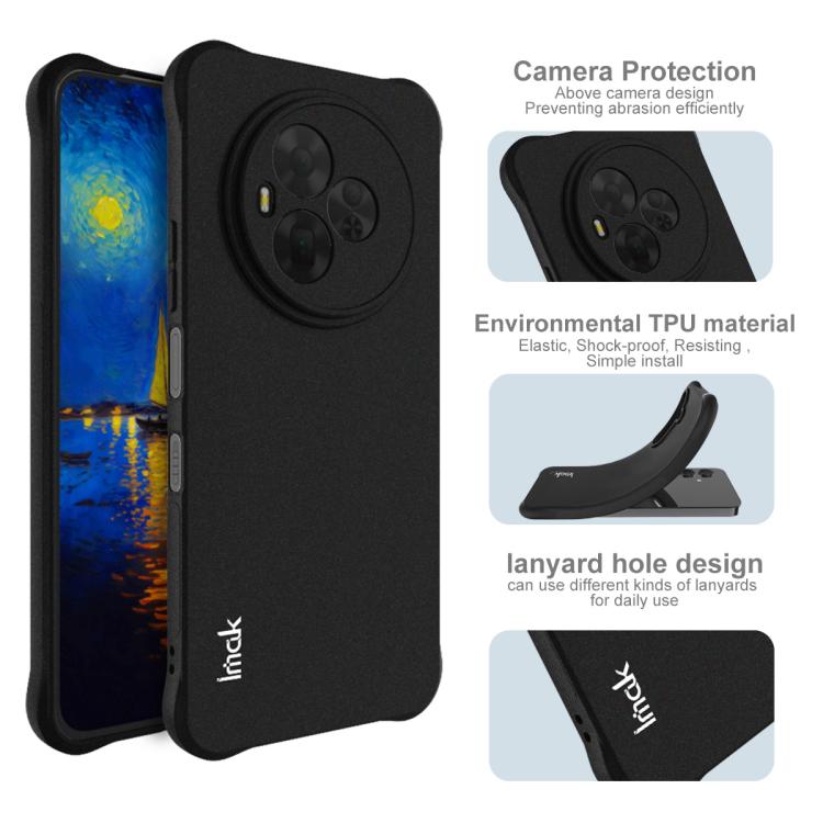 For TCL NxtPaper 60 Ultra 5G imak Shockproof Airbag TPU Phone Case - Matte Black