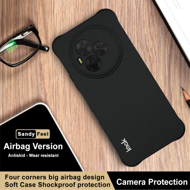 For TCL NxtPaper 60 Ultra 5G imak Shockproof Airbag TPU Phone Case - Matte Black
