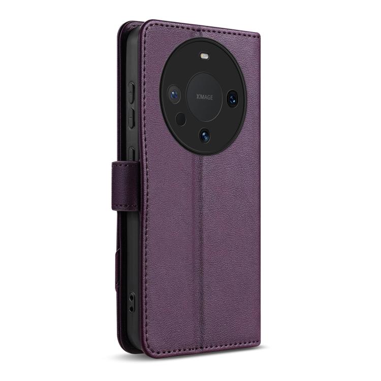 For Huawei Mate 60 AZNS A2 Series Tri-Card Wallet RFID Vegan Leather Phone Case with Strap