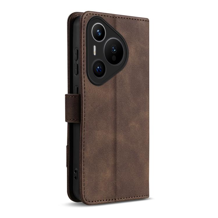 For Huawei Pura 70 AZNS A2 Series Tri-Card Wallet RFID Vegan Leather Phone Case with Strap