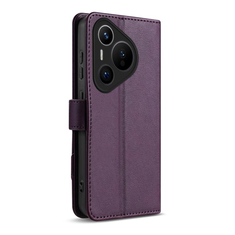 For Huawei Pura 70 AZNS A2 Series Tri-Card Wallet RFID Vegan Leather Phone Case with Strap