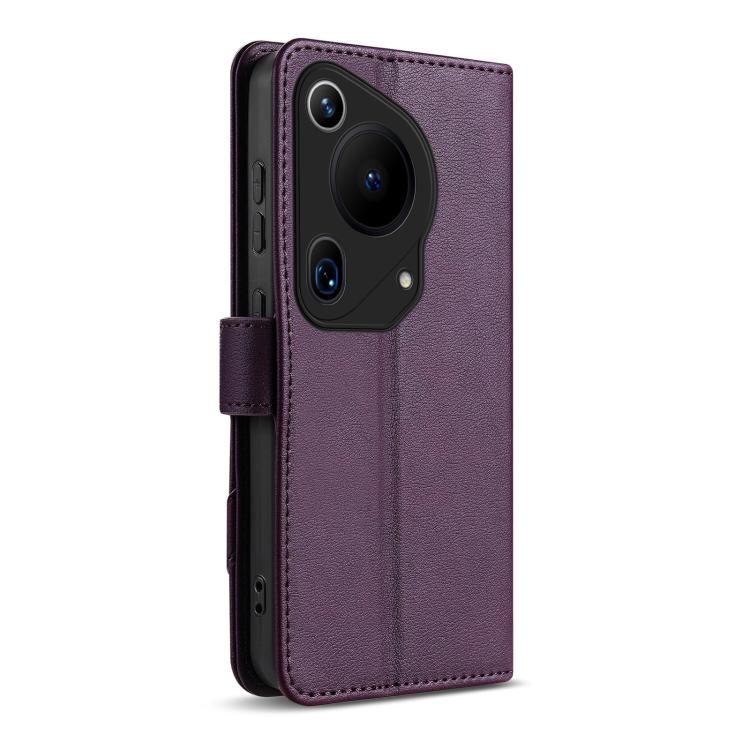 For Huawei Pura 70 Ultra AZNS A2 Series Tri-Card Wallet RFID Vegan Leather Phone Case with Strap