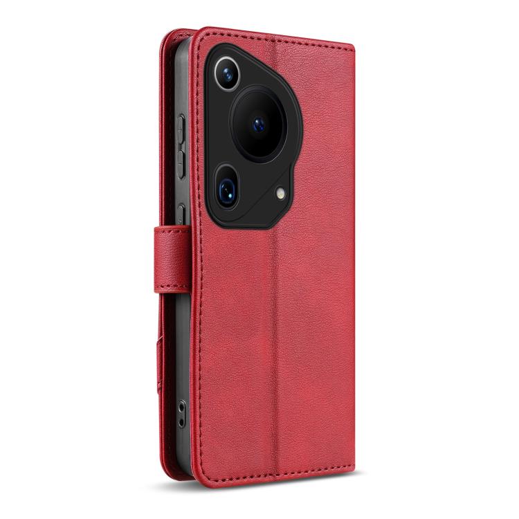 For Huawei Pura 70 Ultra AZNS A2 Series Tri-Card Wallet RFID Vegan Leather Phone Case with Strap