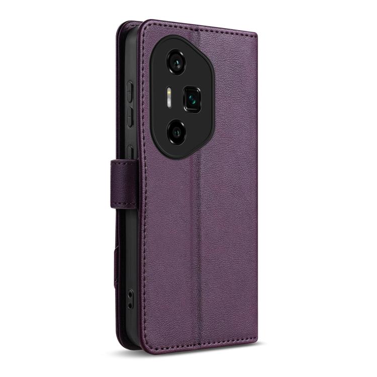 For Honor 300 Ultra AZNS A2 Series Tri-Card Wallet RFID Vegan Leather Phone Case with Strap