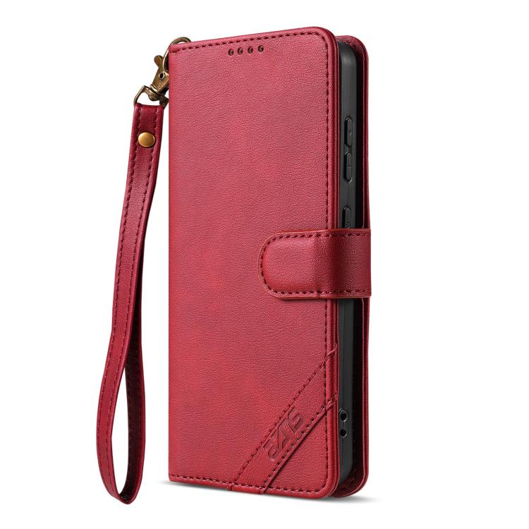For Honor Magic7 AZNS A2 Series Tri-Card Wallet RFID Vegan Leather Phone Case with Strap