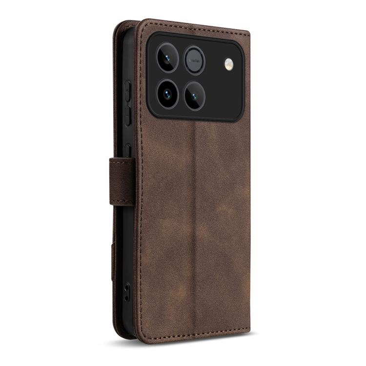 For Honor Win 5G AZNS A2 Series Tri-Card Wallet RFID Vegan Leather Phone Case with Strap