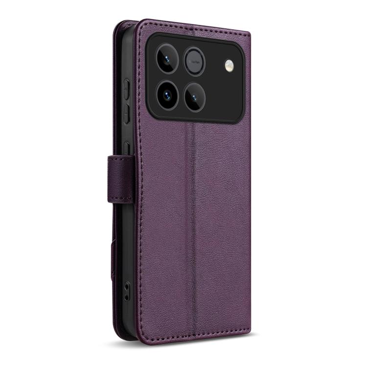 For Honor Win 5G AZNS A2 Series Tri-Card Wallet RFID Vegan Leather Phone Case with Strap